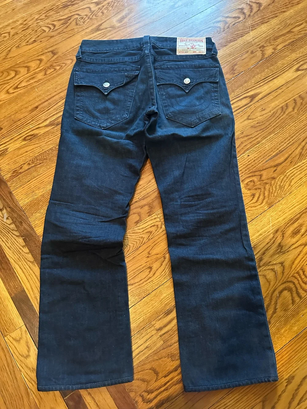 True Religion Men's Dark Blue Straight Fit Jeans Size 33